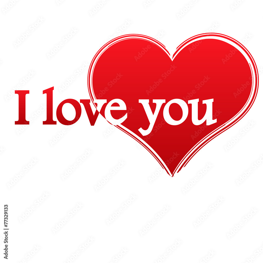 Valentine background - heart and stylish text. Valentine background - heart and stylish text.