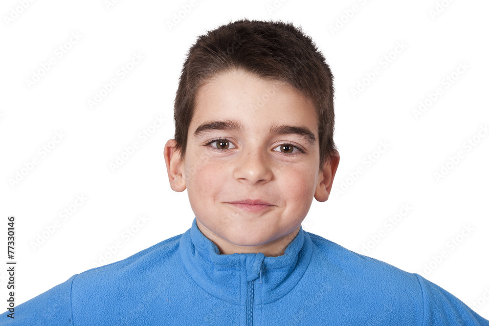 portrait of boy on white background portrait of boy on white background