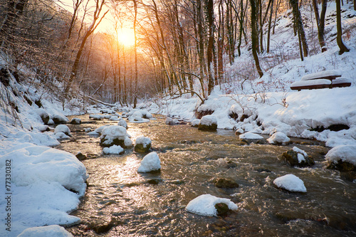Winter creek photo