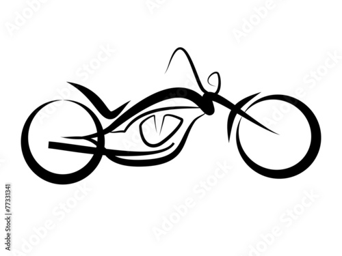 Custom Chopper Motorrad Tribal