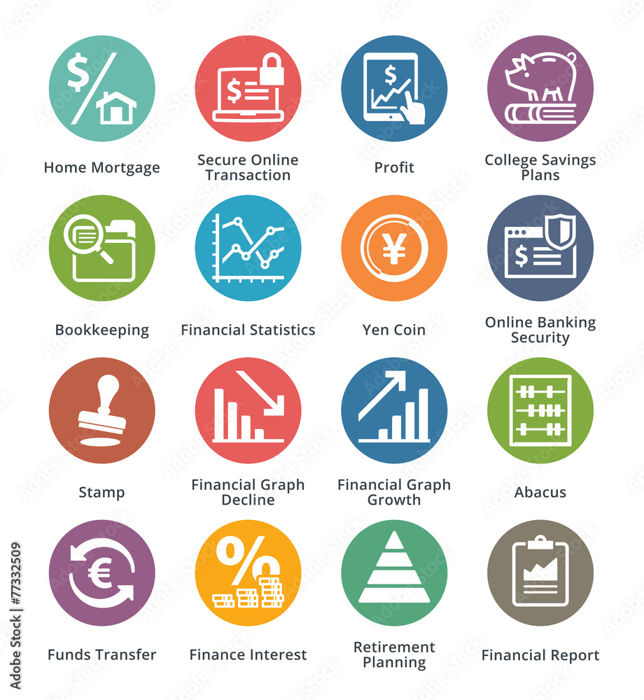 Personal & Business Finance Icons Set 3 - Dot Series Personal & Business Finance Icons Set 3 - Dot Series
