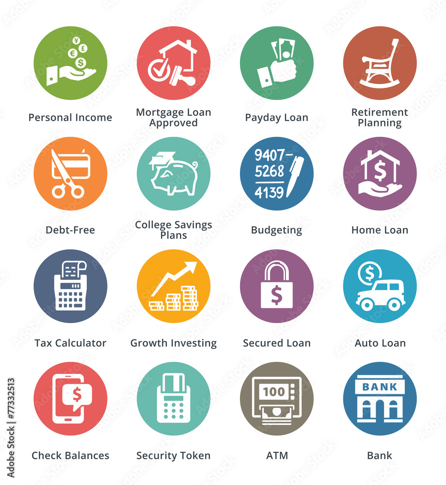 Personal & Business Finance Icons Set 2 - Dot Series Personal & Business Finance Icons Set 2 - Dot Series