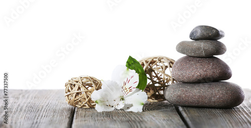 Fototapeta Naklejka Na Ścianę i Meble -  Still life of spa stones
