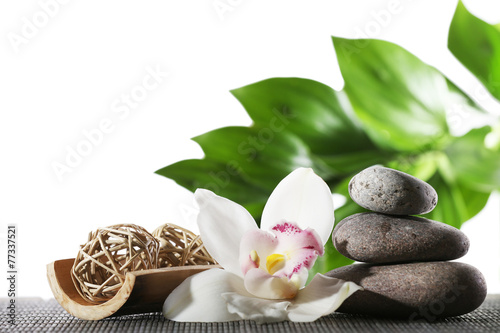 Fototapeta Naklejka Na Ścianę i Meble -  Still life of spa stones