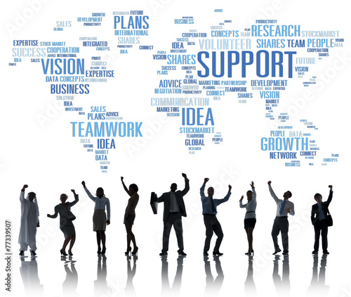Global Business People Celebration Support Teamwork Concept