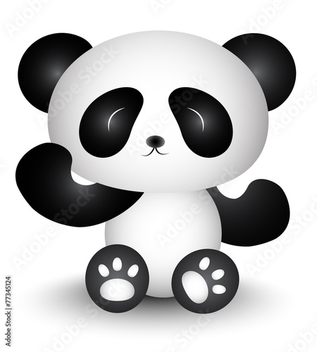 Fototapeta Naklejka Na Ścianę i Meble -  Cute Panda Cartoon