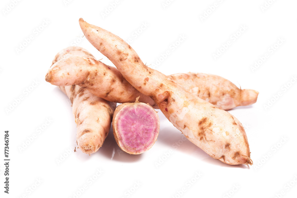 sweet potato on the white background sweet potato on the white background