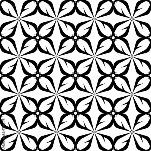 Black and white seamless pattern modern stylish.