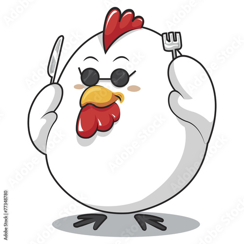 Chicken fork and knife