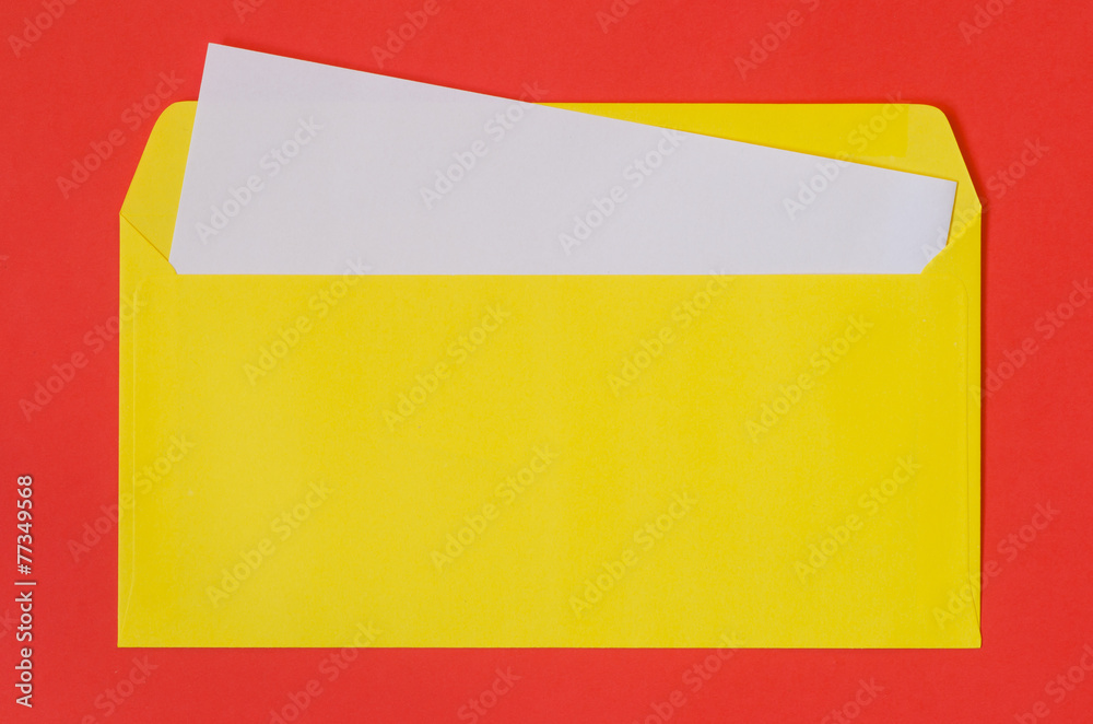 open envelope with blank paper