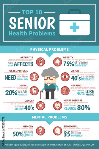 Senior Health Problem infographic