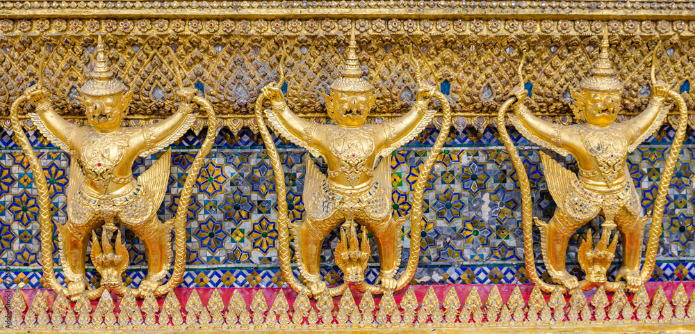 Golden Garuda in Wat Prakaew, Bangkok, Thailand