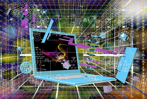 Enginnering computer designing. photo