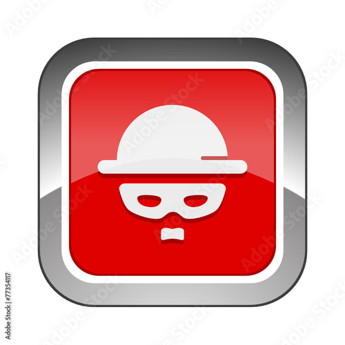 Chrome Square Button