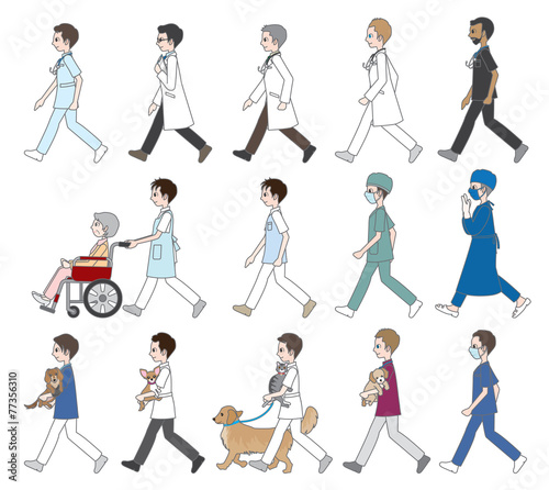 歩いている人々 / 医者＆看護師