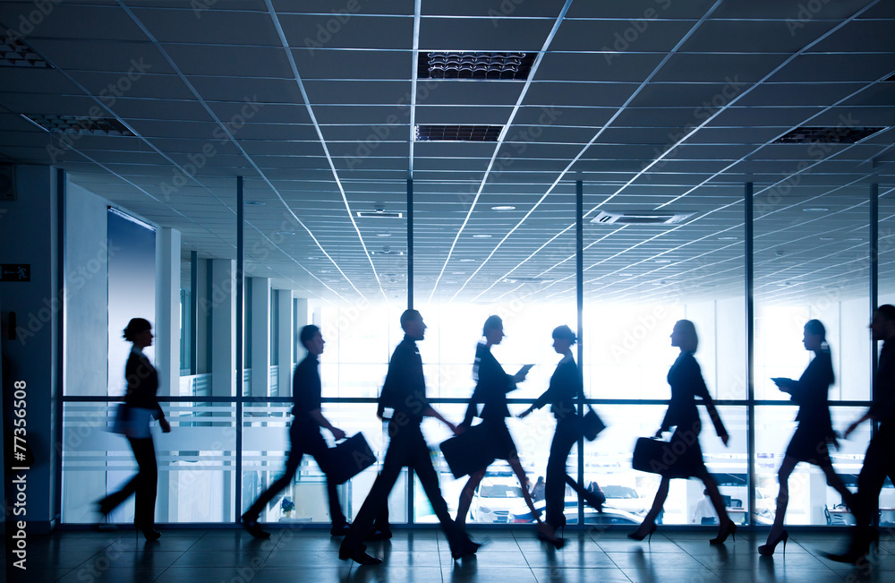 silhouettes of businesspeople