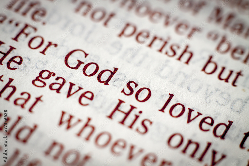Fototapeta premium Biblical text
