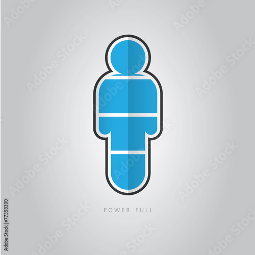 power of man - human battery illustration