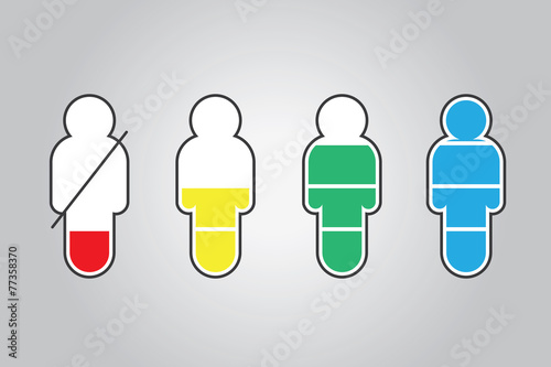 vector illustration of a man and woman with light bulb