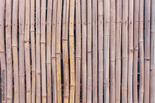 Striped bamboo pattern on row texture background