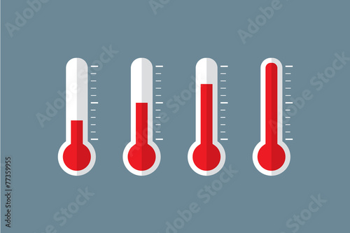 thermometer set illustration photo