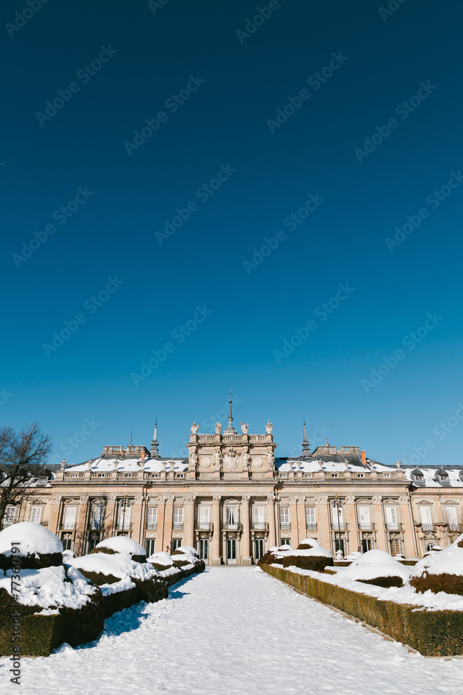 Obraz premium Winter View of La Granja de San Ildefonso