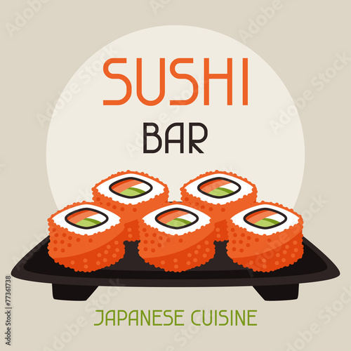 Background with sushi.