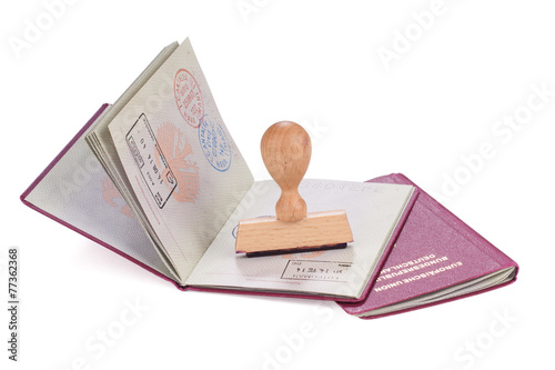 Stempel und deutsche Reisepässe