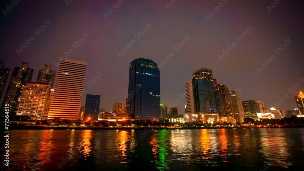 custom made wallpaper toronto digitalBangkok city downtown Day to Night time lapse, Thailand. HD
