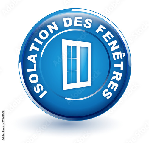 isolation des fenêtres sur bouton bleu