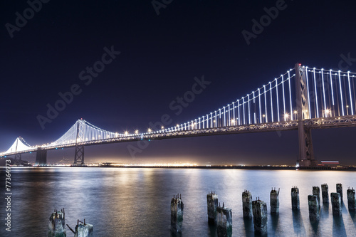 SF-Oakland Bay Bridge at Night © heyengel