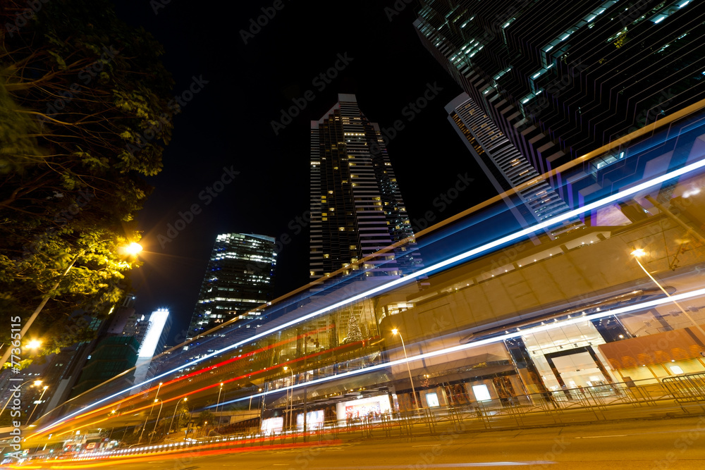 Fototapeta premium City night street