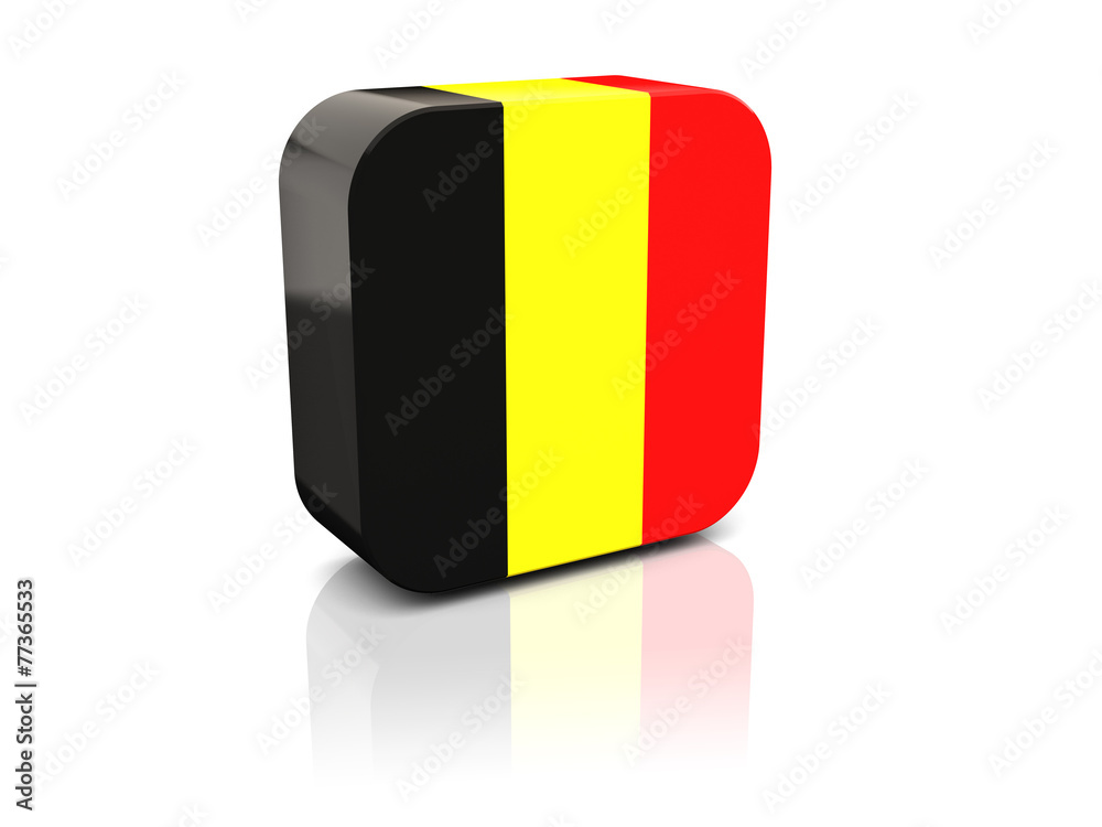 Fototapeta premium Square icon with flag of belgium