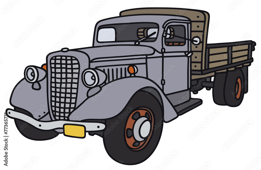 Hand drawing of a classic truck - not a real model Hand drawing of a classic truck - not a real model