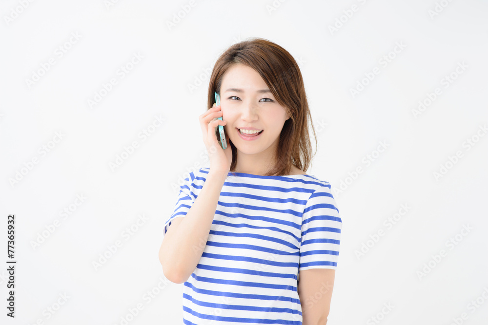 スマートフォン・若い女性 スマートフォン・若い女性
