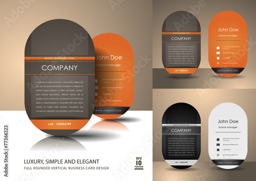 Minimnalistic rounded business cards