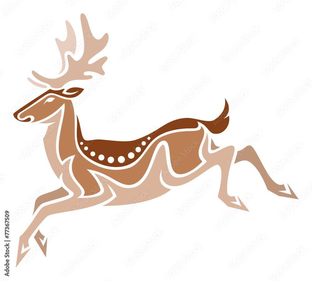 Fototapeta premium Stylized Fallow Deer