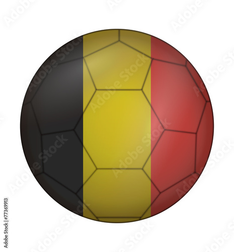 soccer ball flag of Belgium