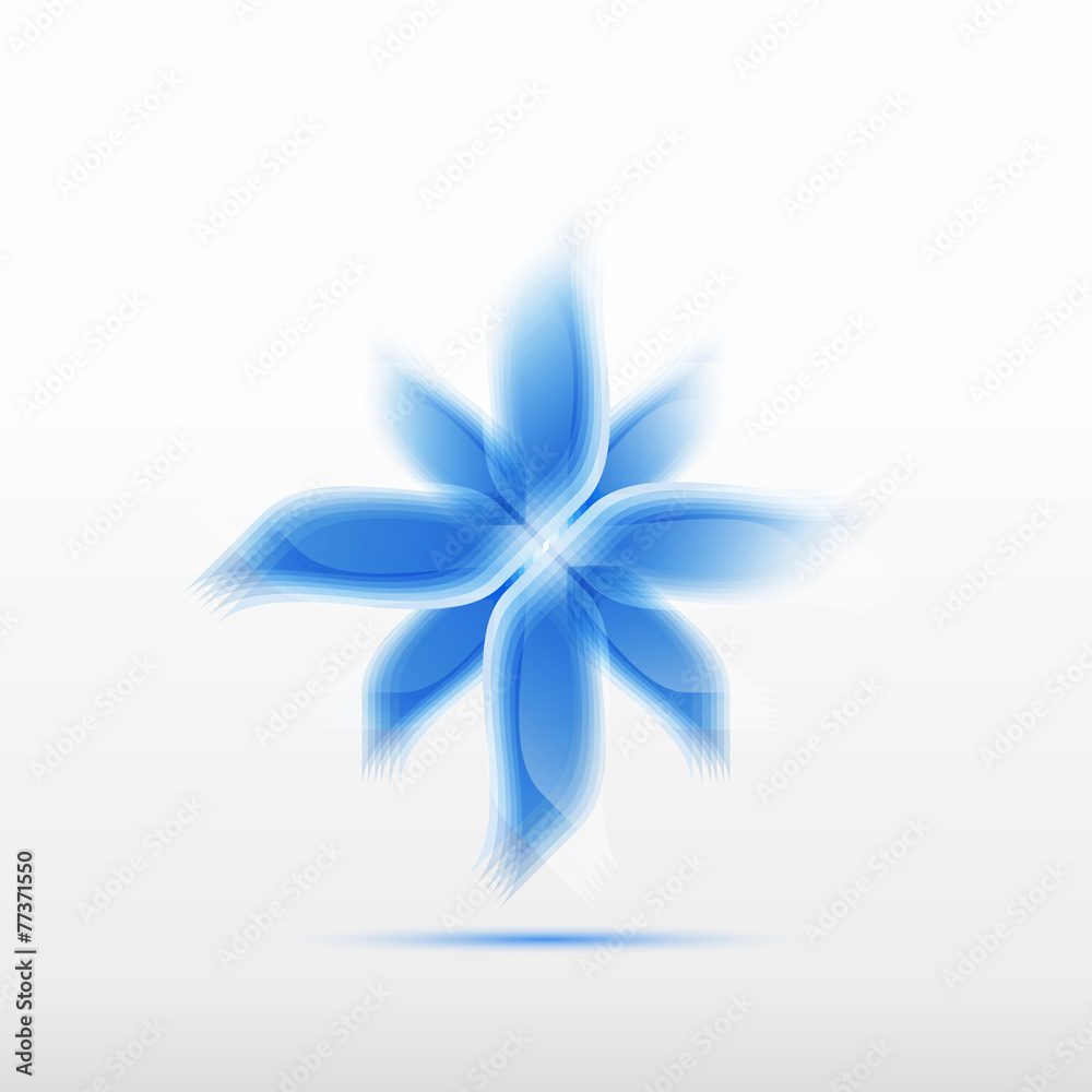 Naklejka premium cornflower abstract blue icon symbol logo vector