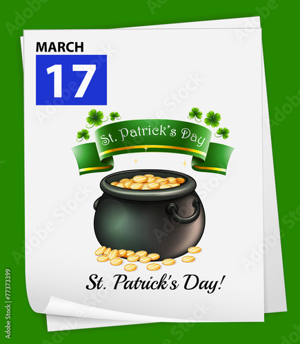 A poster showing the 17th of March