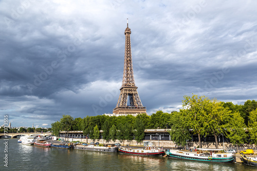 Seine and Eiffel tower in Paris