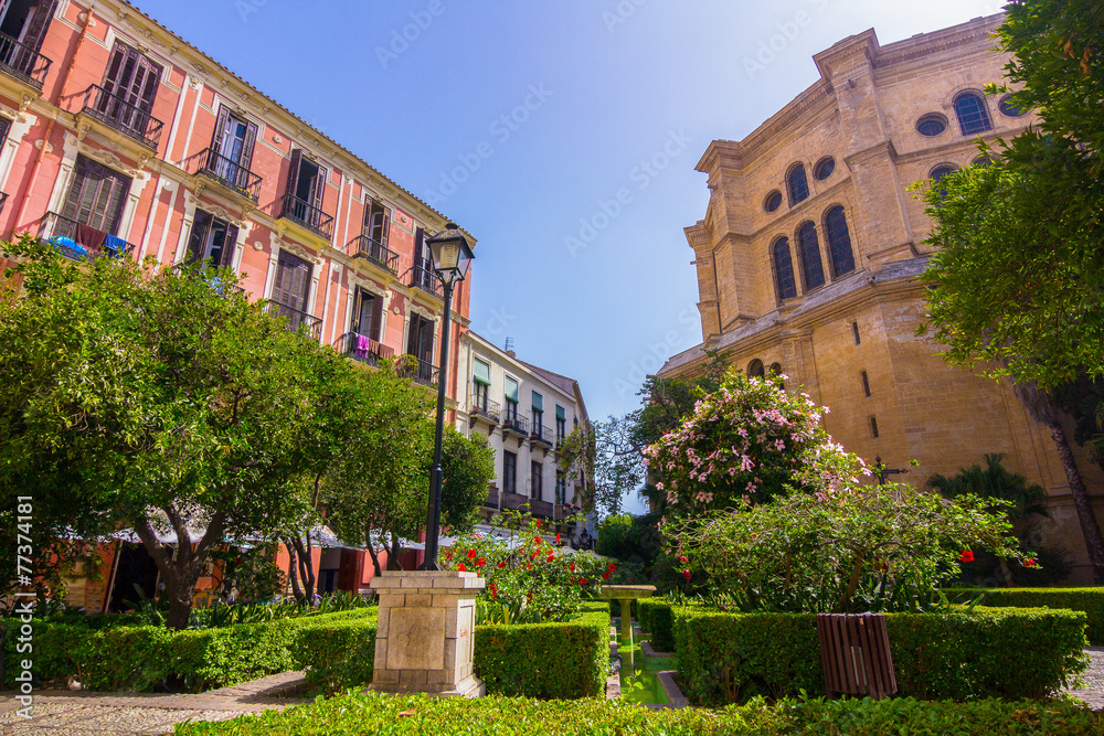 Gardens of the Cathedral of Malaga, Spain