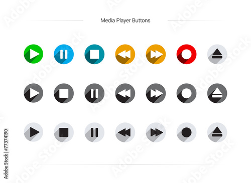 Media Player Sahdow Buttons