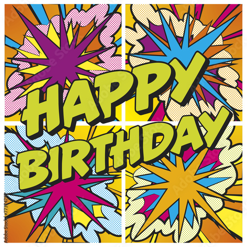 Happy birthday carte anniversaire recto 1
