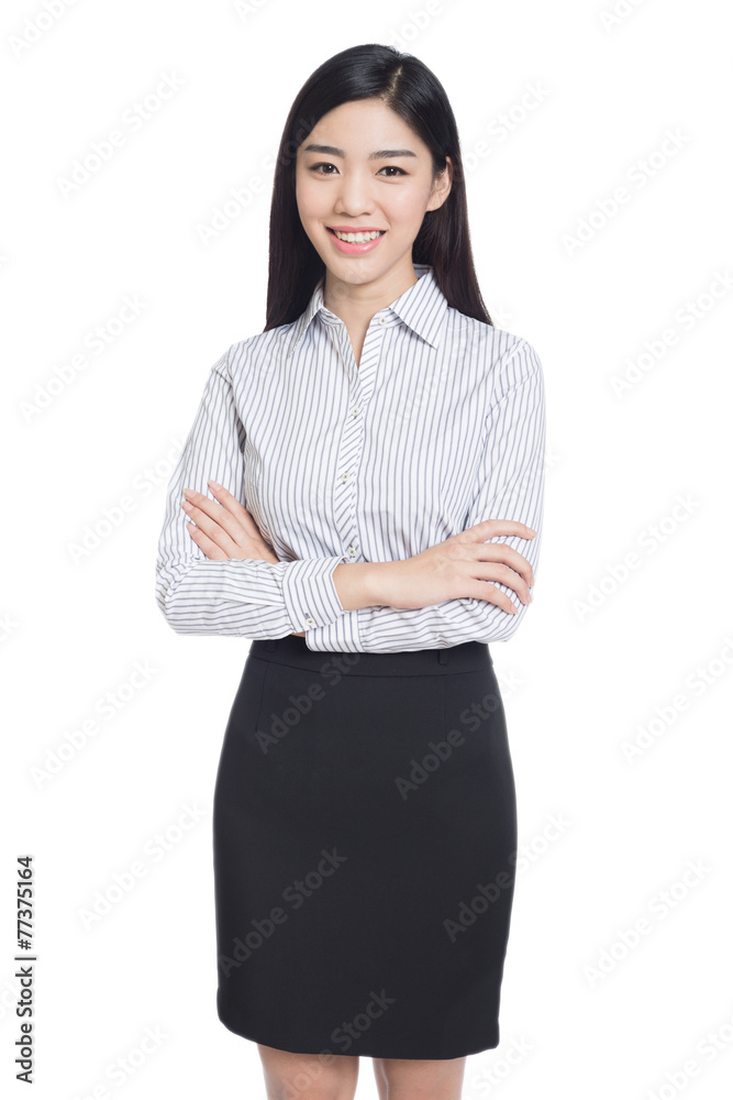business woman portrait . crossed arms . business woman portrait . crossed arms .