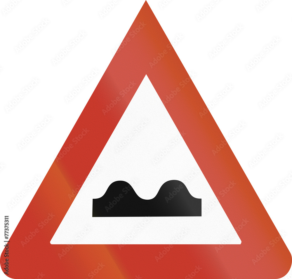 Old design (1937) of a German sign warning about crossroads Old design (1937) of a German sign warning about crossroads