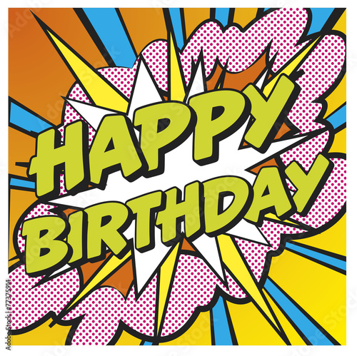 Happy birthday carte anniversaire recto 3
