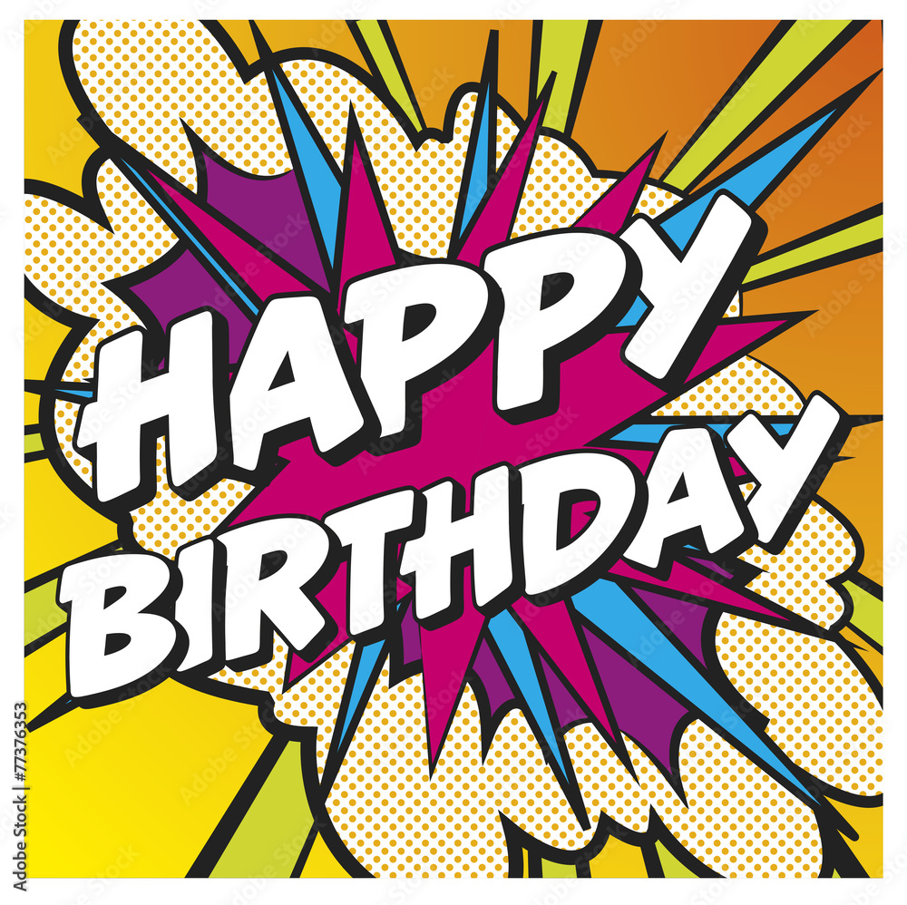 Vecteur Stock Happy birthday carte anniversaire recto 5
