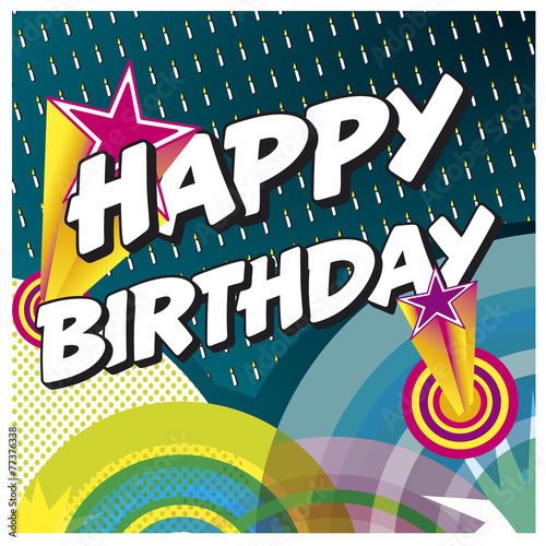 Happy birthday carte anniversaire recto 7