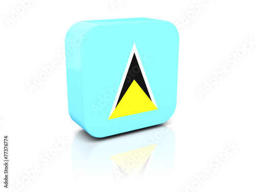 Free Download Square icon with flag of saint lucia - GFXLoad